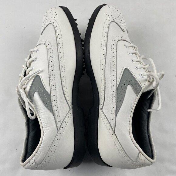 Dunlop Fuzzy Zoeller Fz6000c Leather Golf Shoes Men’s Size 8 White Lace Up - Picture 4 of 12
